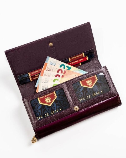 Pojemny, skórzany portfel damski z systemem RFID - Peterson Lumarko!