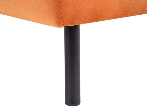 Szezlong welurowy prawostronny pomarańczowy LE CRAU