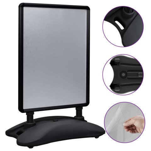 Stojak na plakat A1 z podstawą na wodę, czarny, stop aluminium Lumarko!