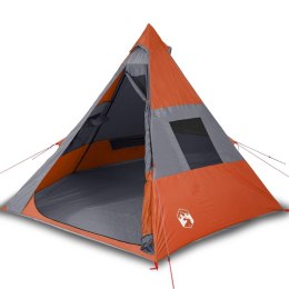 Namiot, 7-osobowa, szaro-pomarańczowy, 350x350x280 cm, tafta 185T Lumarko!