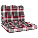 Krzesła ogrodowe z poduszkami w czerwoną kratę, 2 szt., drewno Lumarko!