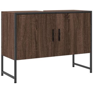 VidaXL Szafka pod umywalkę, brązowy dąb, 80x33x60 cm