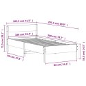 Rama łóżka z wezgłowiem, 100x200 cm, lite drewno sosnowe Lumarko!