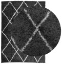 Dywan shaggy z wysokim runem, czarno-kremowy, 200x280 cm Lumarko!