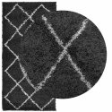 Dywan shaggy z wysokim runem, czarno-kremowy, 100x200 cm Lumarko!