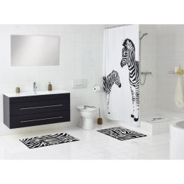 Mata łazienkowa Zebra, 54x54 cm, biało-czarna Lumarko!