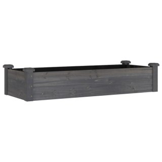 Podwyższona rabata z wyściółką, szara, 120x45x25 cm, jodła Lumarko!