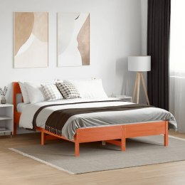 Rama łóżka z wezgłowiem, woskowy brąz, 160x200 cm, sosnowa Lumarko!