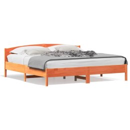 Rama łóżka z wezgłowiem, woskowy brąz, 180x200 cm, sosnowa Lumarko!