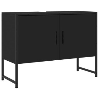 VidaXL Szafka pod umywalkę, czarna, 80x33x60 cm