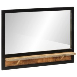 Lustro z półką, 80x8x55 cm, szkło i lite drewno mango Lumarko!