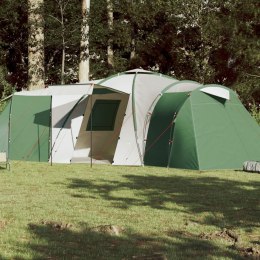Namiot kempingowy, 12-osobowa, zielony, 840x720x200 cm, tafta 185T Lumarko!