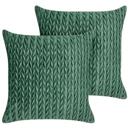 2 poduszki dekoracyjne 45 x 45 cm zielone ECLIPTA Lumarko!