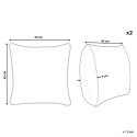 2 poduszki dekoracyjne boucle 45 x 45 cm beżowe LEUZEA Lumarko!