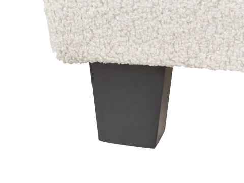 Łóżko kremowe tapicerowane ze stelażem 90 x 200 cm ROANNE