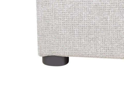 Łóżko z pojemnikiem tapicerowane 90 x 200 cm jasnoszare DINAN