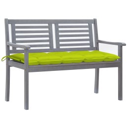 2-osobowa ławka ogrodowa z poduszką, 120 cm, szara, eukaliptus Lumarko!