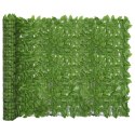 Parawan balkonowy, zielone liście, 500x150 cm Lumarko!