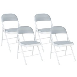 Zestaw 4 krzeseł składanych jasnoszary SPARKS Lumarko!