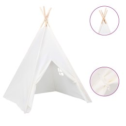 Biały namiot dziecięcy tipi, z torbą, peach skin, 120x120x150cm Lumarko!
