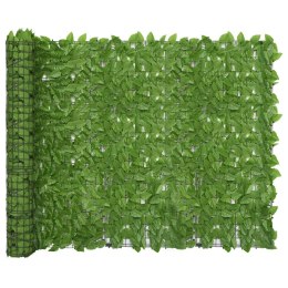 Parawan balkonowy, zielone liście, 400x150 cm Lumarko!