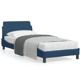 Rama łóżka z zagłówkiem, niebieska, 80x200 cm, obita tkaniną Lumarko!