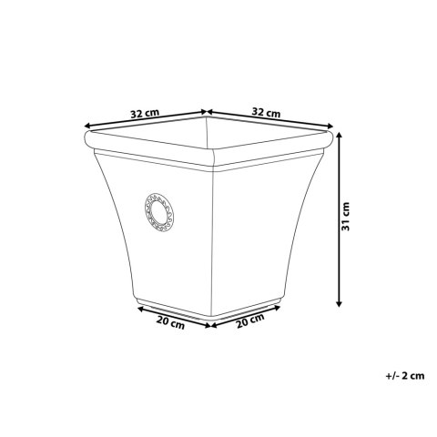 Doniczka 32 x 32 x 31 cm biała ELATEIA