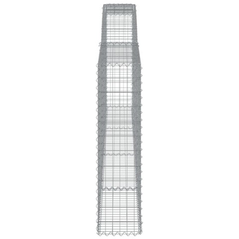 Kosze gabionowe, 15 szt, 400x30x120/140cm, galwanizowane żelazo Lumarko! #