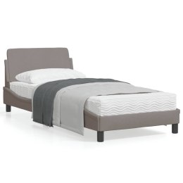 Rama łóżka z zagłówkiem, kolor taupe, 90x200 cm, obita tkaniną Lumarko!