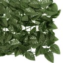 Osłona balkonowa, ciemnozielone liście, 200x75 cm Lumarko!