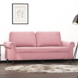 Sofa 2-osobowa, różowy, 140 cm, tapicerowana aksamitem Lumarko!