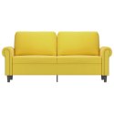 Sofa 2-osobowa, żółta, 140 cm, tapicerowana aksamitem Lumarko!