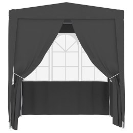Namiot imprezowy ze ściankami, 2,5x2,5 m, antracytowy, 90 g/m² Lumarko!