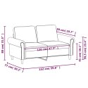 Sofa 2-osobowa, żółta, 120 cm, tapicerowana aksamitem Lumarko!