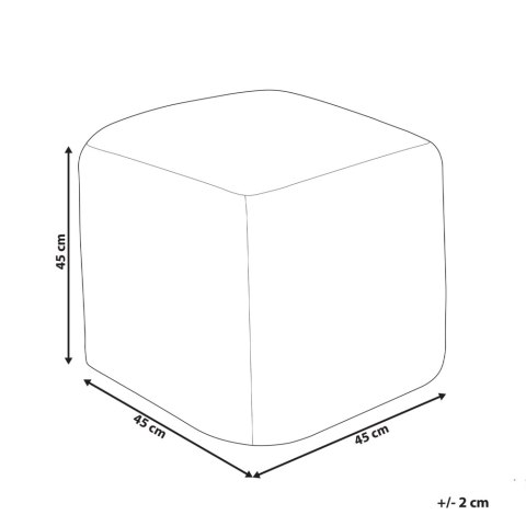 Puf bawełniany 45 x 45 cm biało-czarny TARODI