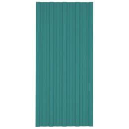 Panele dachowe, 12 szt., stal galwanizowana, zielone, 100x45 cm Lumarko!