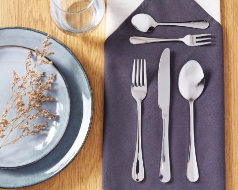 Zestaw sztućców 30 elementów srebrny FUSILLI