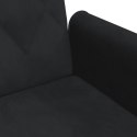 2-osobowa kanapa rozkładana z poduszkami i podnóżkiem, czarna Lumarko!