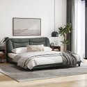 Rama łóżka z zagłówkiem, ciemnoszara, 180x200 cm, obita tkaniną Lumarko!
