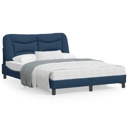 Rama łóżka z zagłówkiem, niebieska, 120x200 cm, obita tkaniną Lumarko!