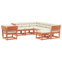 8-cz. zestaw mebli ogrodowych z poduszkami, woskowy brąz, sosna Lumarko!