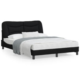 Rama łóżka z zagłówkiem, czarna, 120x200 cm, obita tkaniną Lumarko!