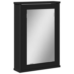 Szafka łazienkowa z lustrem, czarna, 42x12x60 cm Lumarko!