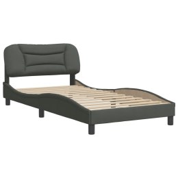 Rama łóżka z zagłówkiem, ciemnoszara, 100x200 cm, obita tkaniną Lumarko!