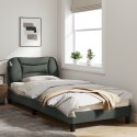 Rama łóżka z zagłówkiem, ciemnoszara, 80x200 cm, obita tkaniną Lumarko!