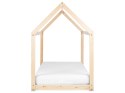 Łóżko dziecięce domek drewniane 90 x 200 cm jasne TOSSE Lumarko!