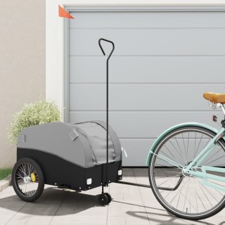 Przyczepka rowerowa, czarno-szara, 45 kg, żelazo Lumarko!