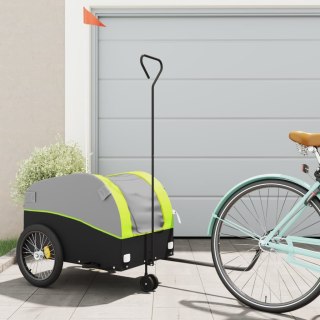 Przyczepka rowerowa, czarno-zielona, 45 kg, żelazo Lumarko!
