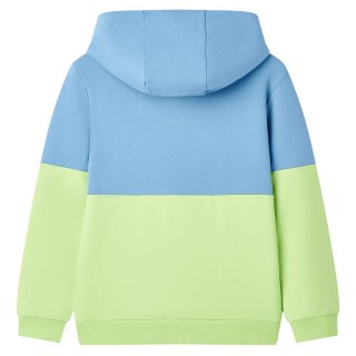 Bluza dziecięca z kapturem, niebieski i pastelowy żółty, 92 Lumarko!