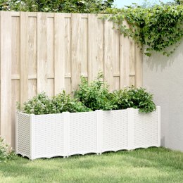 Donica ogrodowa, biała, 160x40x53 cm, PP Lumarko!
